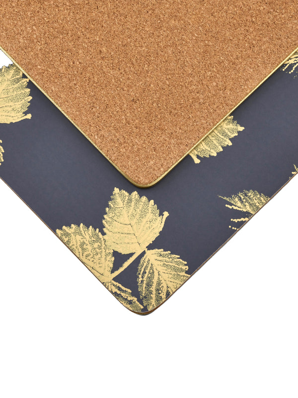 Pimpernel Placemats_Etched Leaves Navy